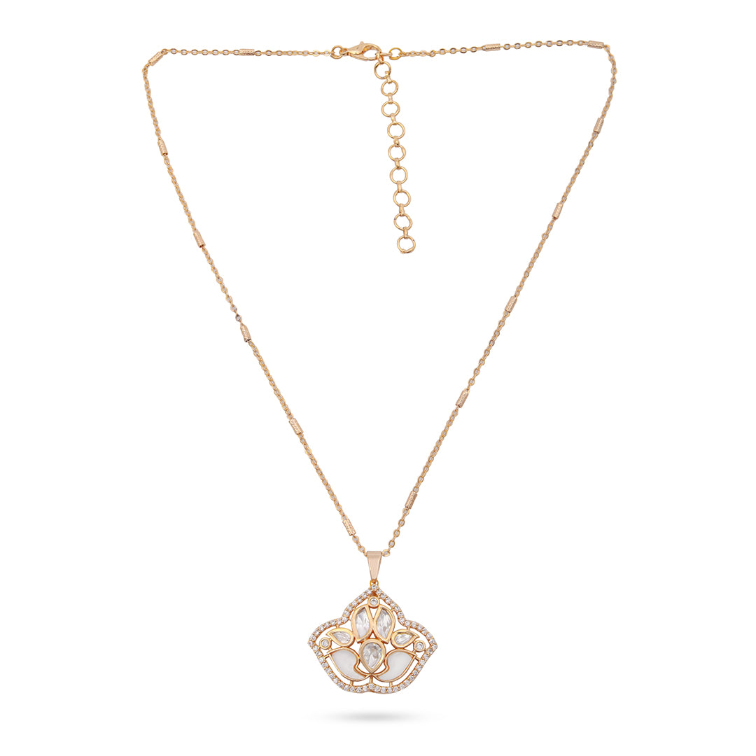 Ivory Lotus Necklace Set