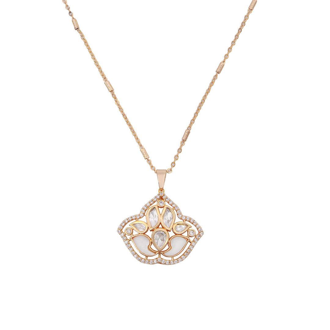 Ivory Lotus Necklace Set