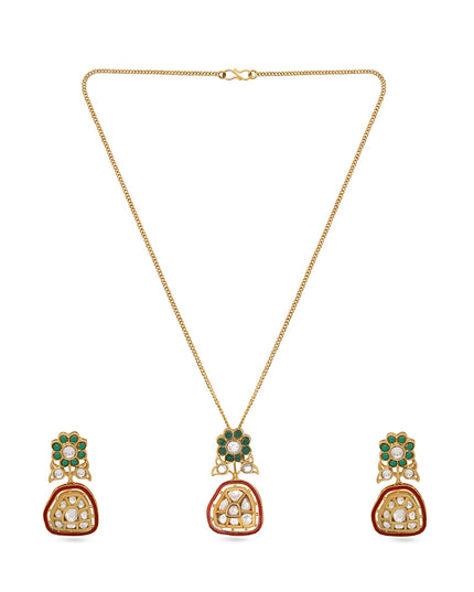 Meenakari Maroon Gulab Set