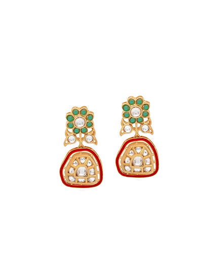 Meenakari Maroon Gulab Set