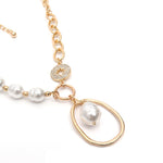 Load image into Gallery viewer, Ava Asymmetrical Pearl Link Necklace
