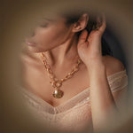 Load image into Gallery viewer, Zora Textured Coin Necklace
