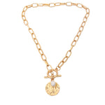 Load image into Gallery viewer, Zora Textured Coin Necklace
