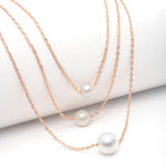 Load image into Gallery viewer, Lia Trio Pearl Drop Chain
