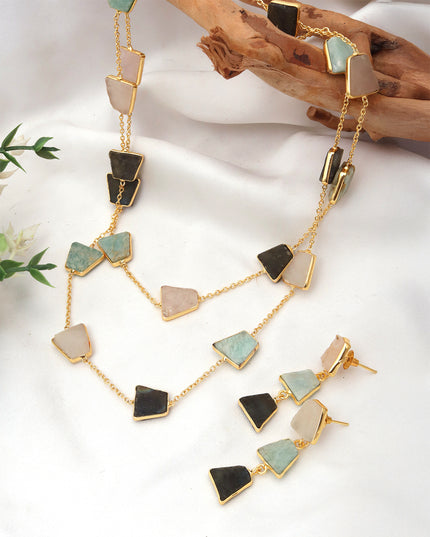 Crag Aurora Stone Layered Necklace Set