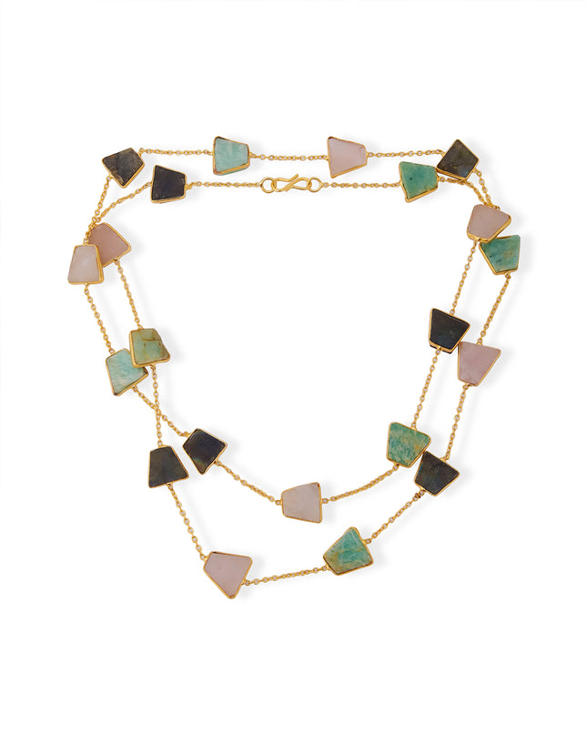Crag Aurora Stone Layered Necklace Set