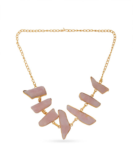 Crag Rose Quartz Statement Necklace Set