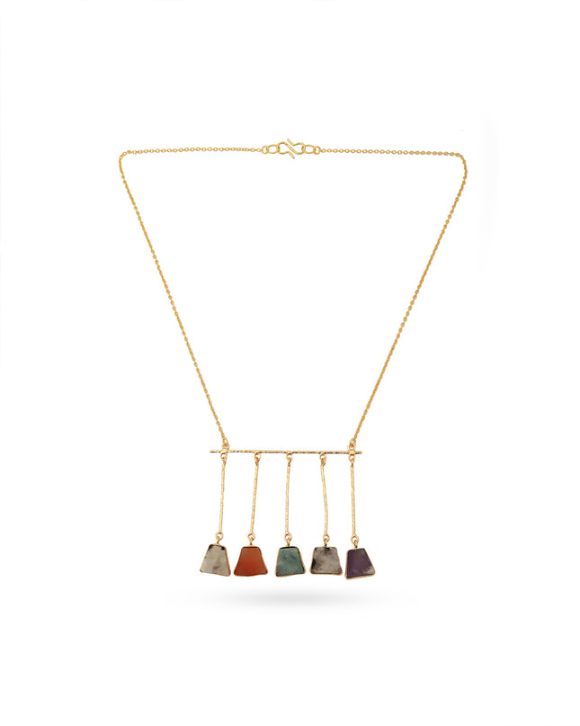 Crag Earthstone Dangle Necklace Set