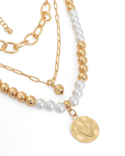 Heart Medallion Layered Necklace