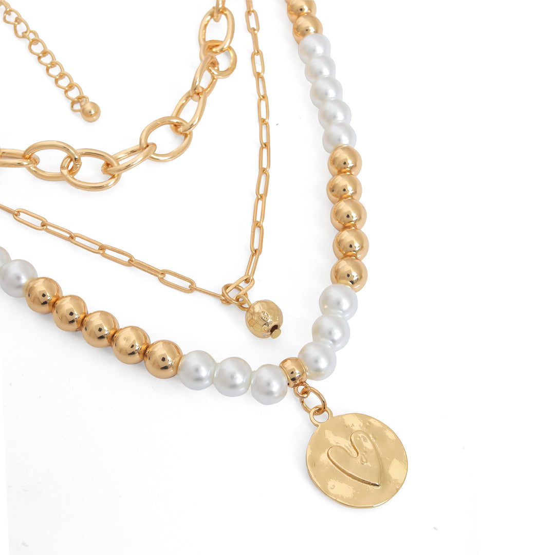 Heart Medallion Layered Necklace