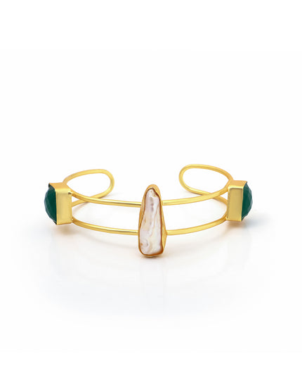 Baroque Stone Charm Cuff