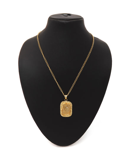Crag Pendant – Honey Quartz