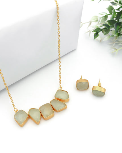 Soft Glow Stone Pendant Set