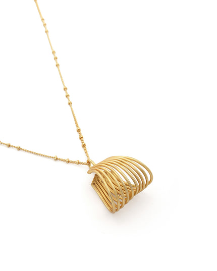 Cascade Coil Pendant Necklace