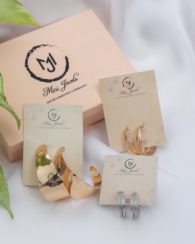 Bold Hoops & Textured Elegance