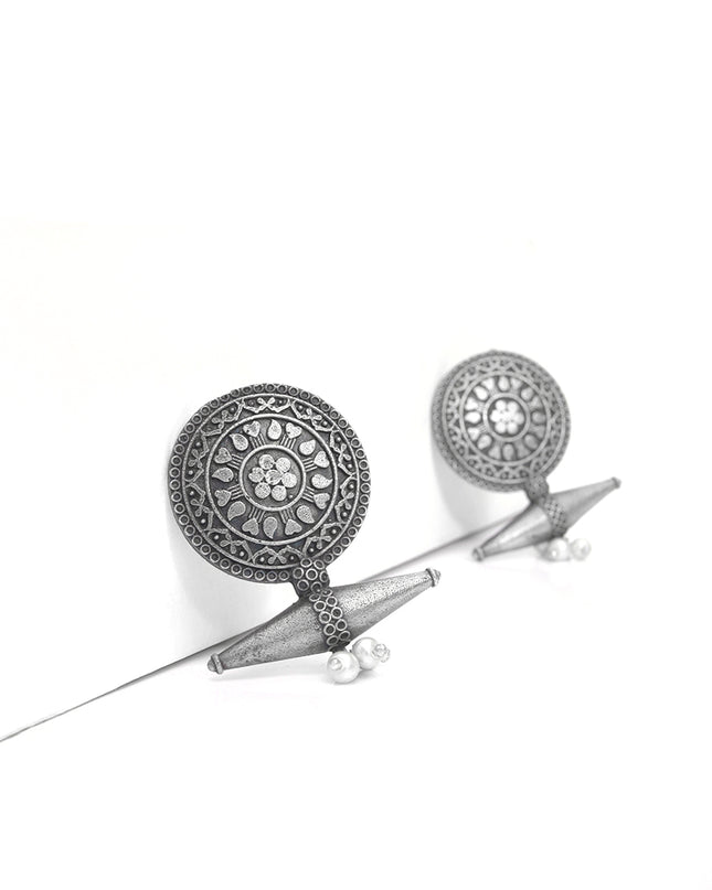 Damaru Medallion Studs