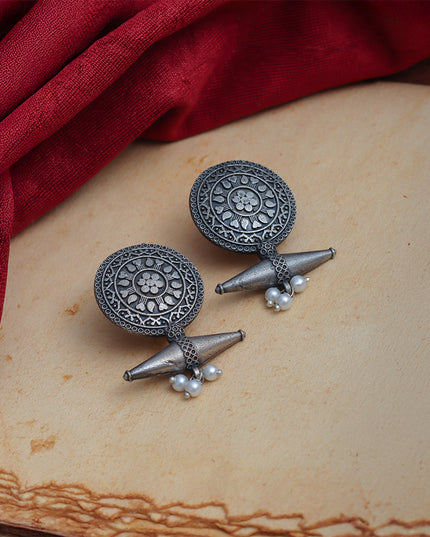 Damaru Medallion Studs