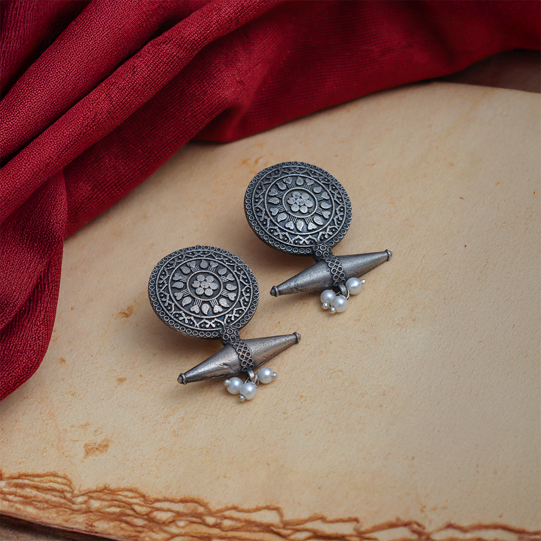 Damaru Medallion Studs