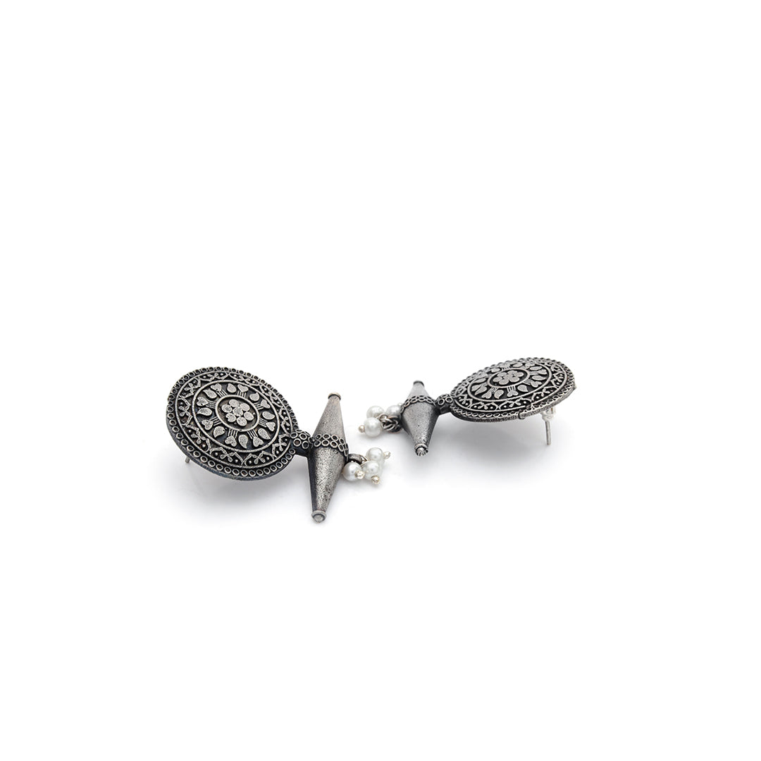 Damaru Medallion Studs