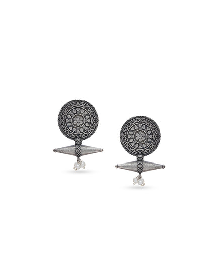 Damaru Medallion Studs