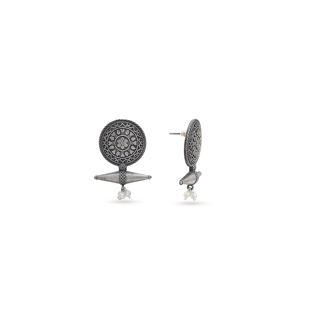 Damaru Medallion Studs