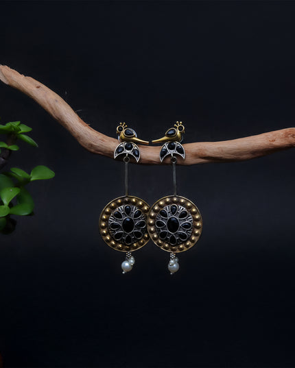 Midnight Harmony Bird Earrings