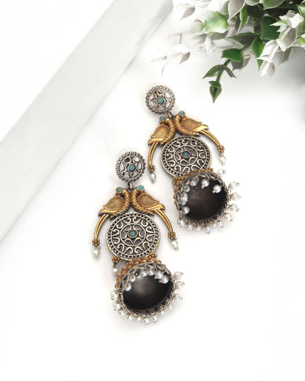 Emerald Birdsong Dome Jhumkas