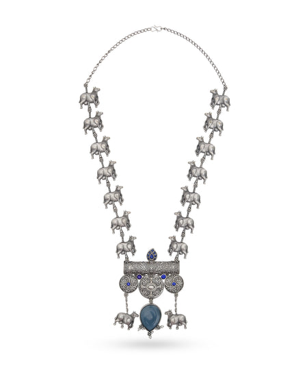 Sapphire Cowbell Heritage Necklace Set