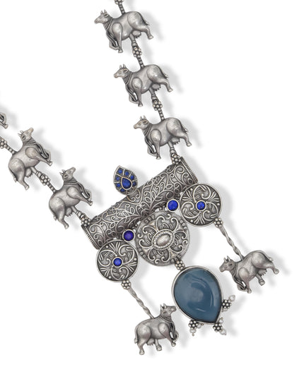 Sapphire Cowbell Heritage Necklace Set