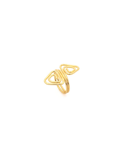 Twin Aura Triangle Ring