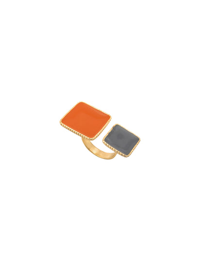 Dual Square Enamel Ring