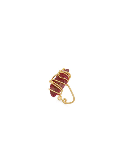 Crag Ruby Wire Wrap Ring