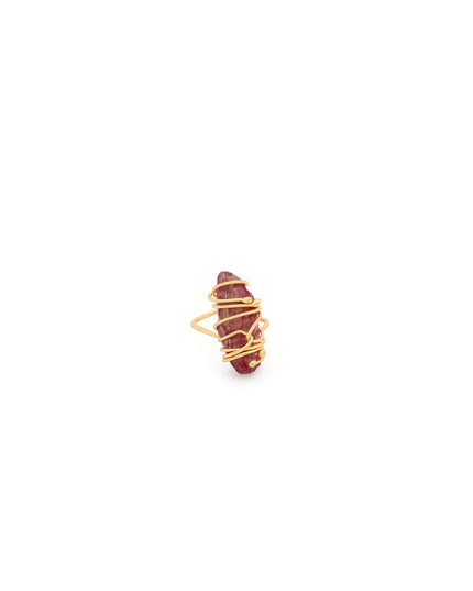 Crag Ruby Wire Wrap Ring