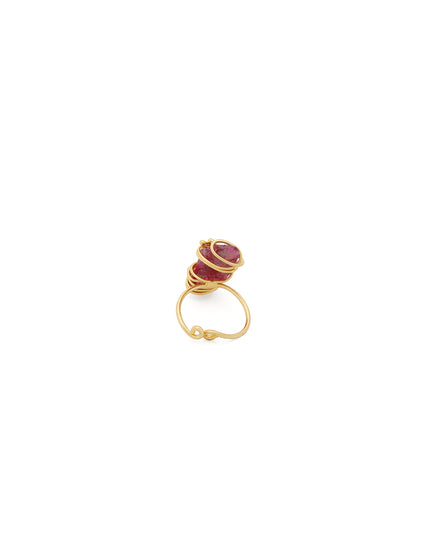 Crag Ruby Wire Wrap Ring