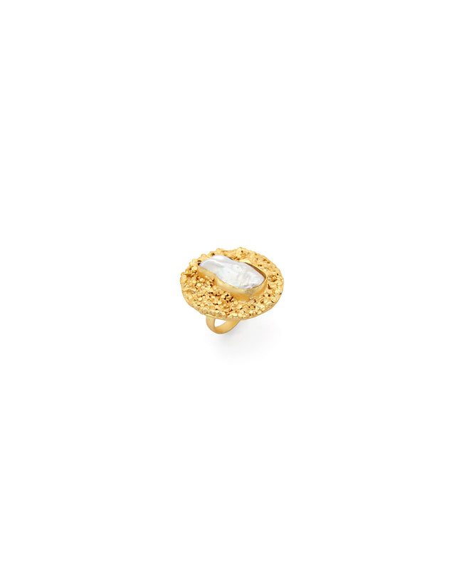 Mukta Pearl Texture Ring