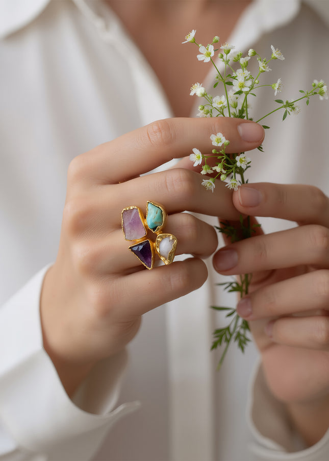 Aurora Earthstone Ring