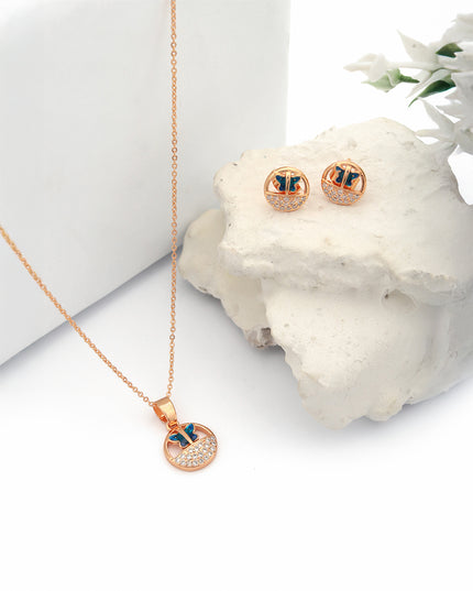 Titlee Butterfly Charm Pendant Set