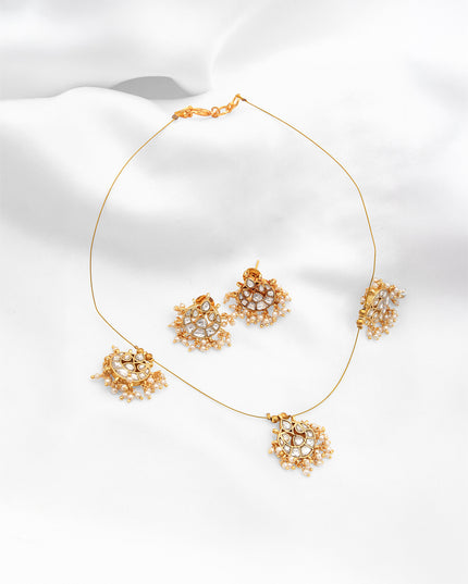 Kundan Pearl Necklace Set