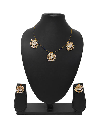 Kundan Pearl Necklace Set