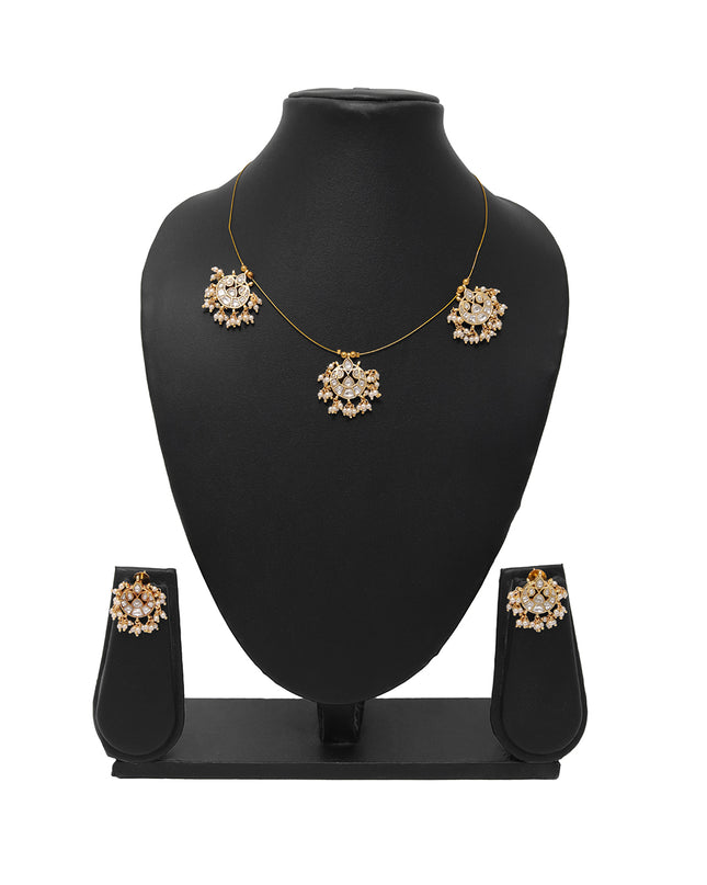 Kundan Pearl Necklace Set