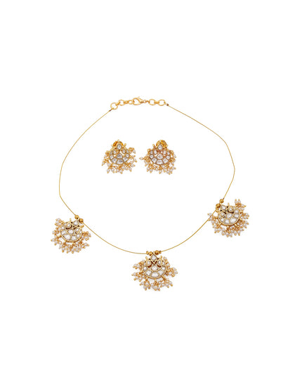 Kundan Pearl Necklace Set