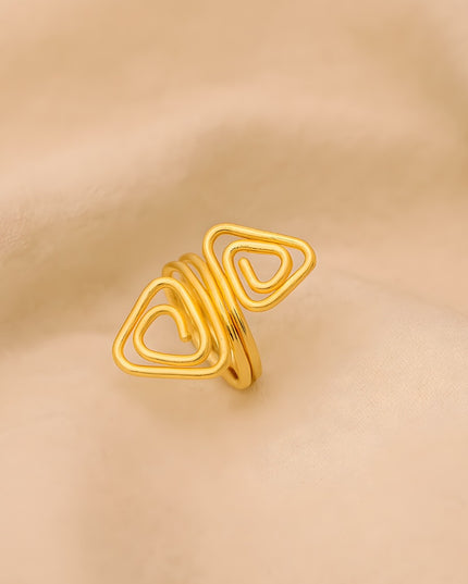 Twin Aura Triangle Ring