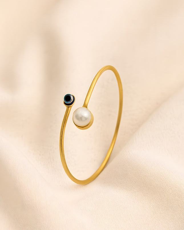 Mystic Pearl Evil Eye Bangle