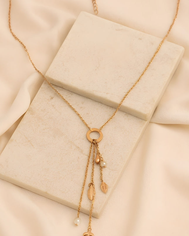 Leaf Charm Layer Necklace